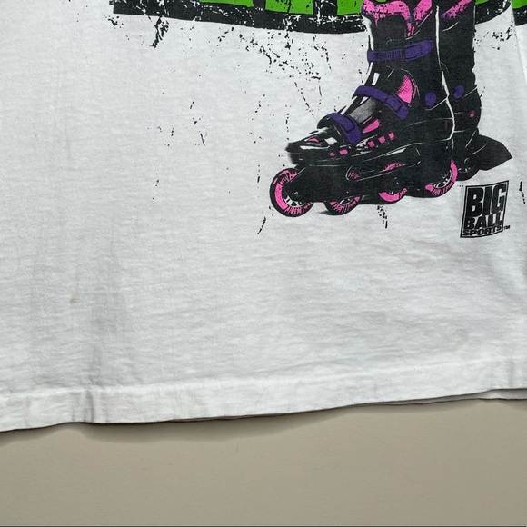 VTG 1994 Big Ball Sports Inline Skating Graphic Tee XXL “Inline Skating is Life” - Picture 6 of 8